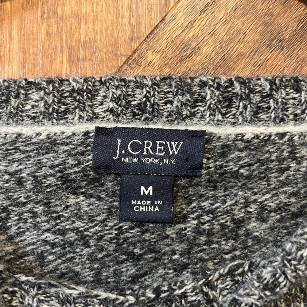 J. Crew Lambswool Crew Neck Sweater Gray‎ Speckled Women's Medium Warm Classic